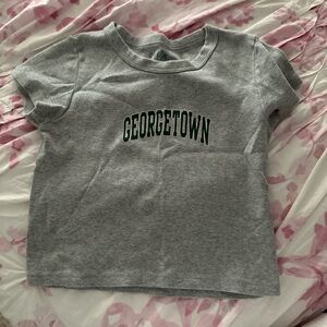 Georgetown brandy Gray Baby Tee (one size)